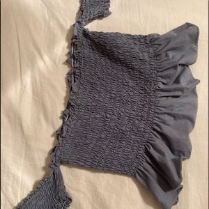 urban outfitters crop top in dark grey!!